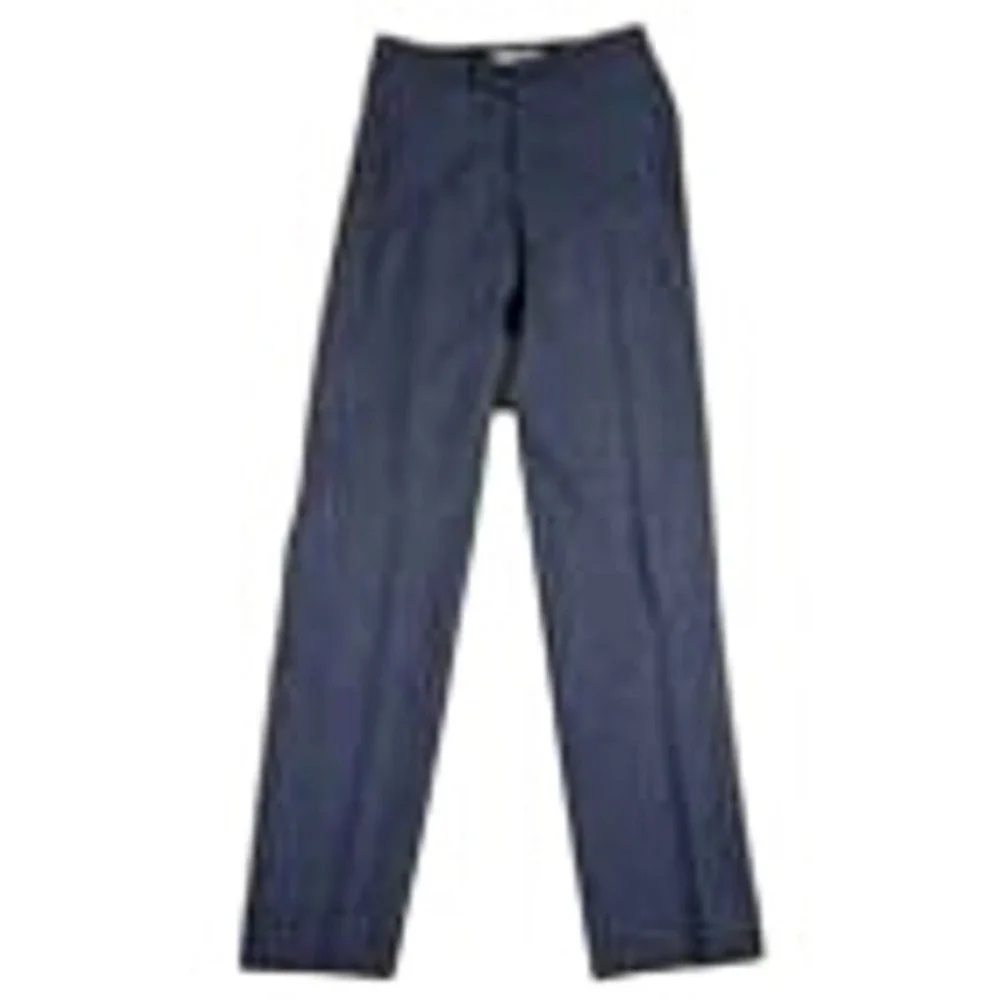 NWOT SUISTUDIO Women's Blue Wool Suit Set Blazer‎ 32R Pants 24x29 READ